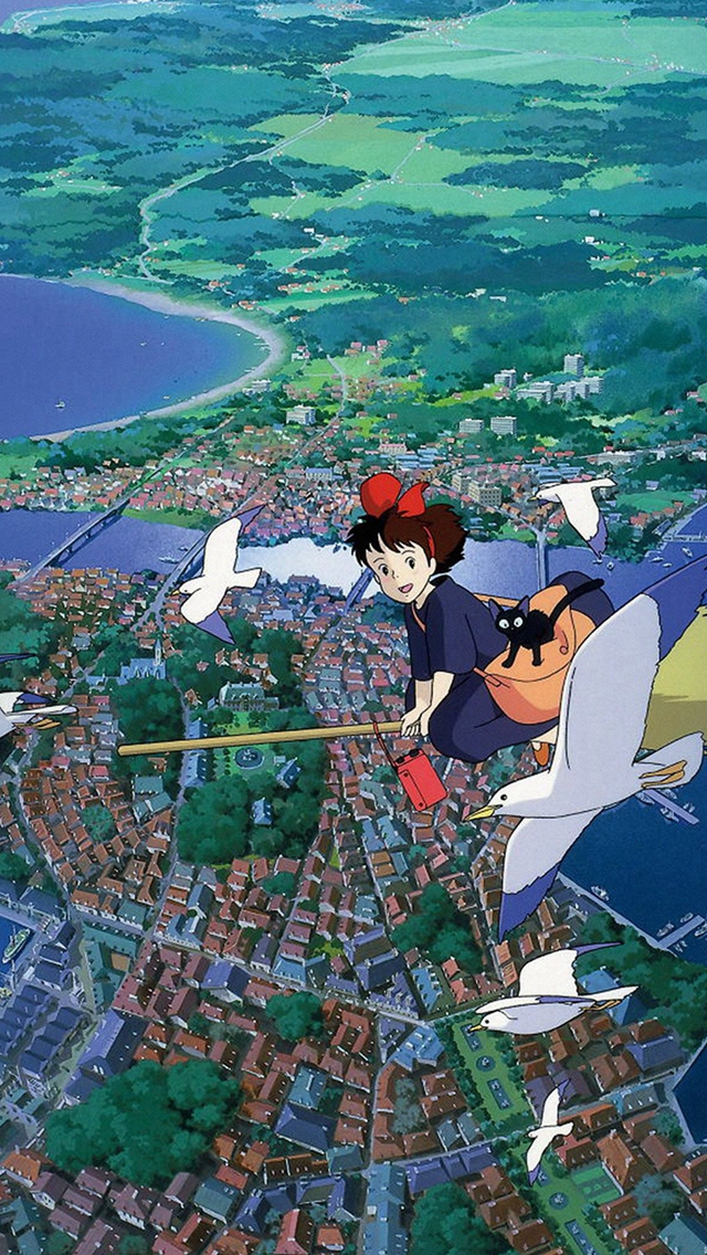 Studio Ghibli Art Illustration Love Anime iPhone wallpaper 
