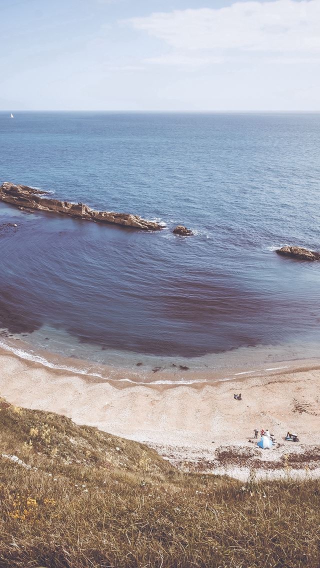 640x1136 Nature Camping Sea Beach Ocean Rock Mountain - hill iPhone Wallpaper