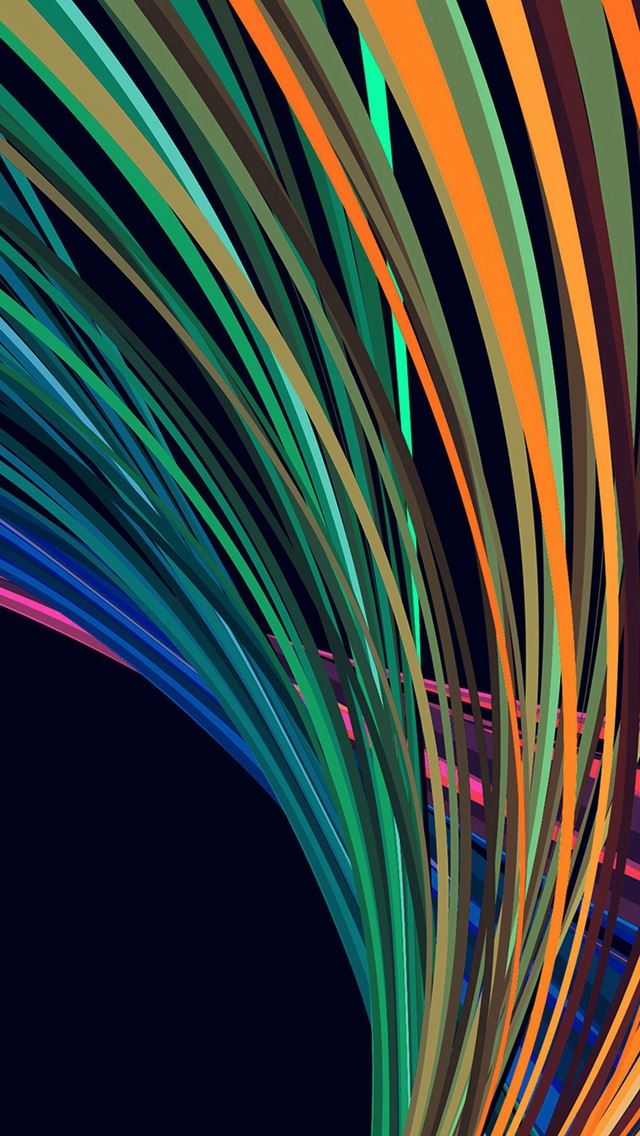 640x1136 Rainbow Line Vector Art Pattern Blue -  iPhone Wallpaper