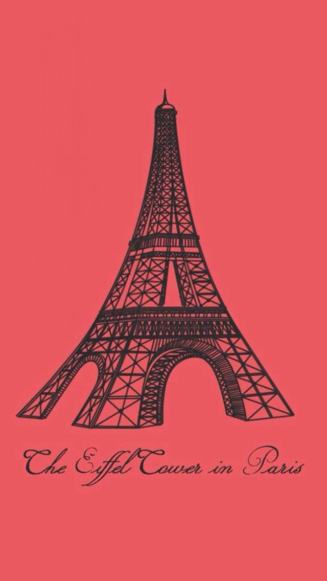 640x1136 Eiffel Tower In Paris - drawn iPhone Wallpaper