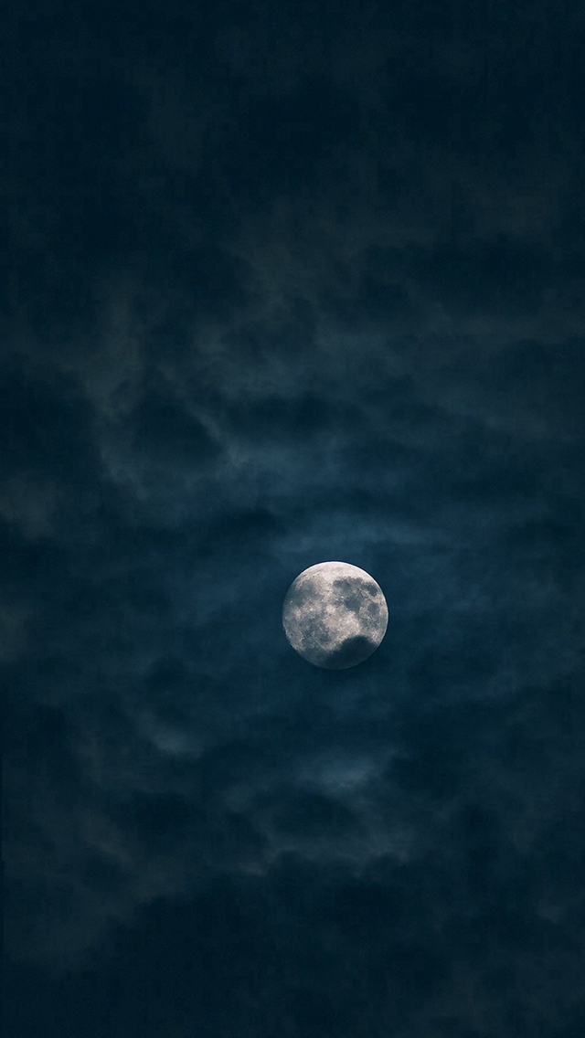 Moon Sky Dark Night Nature iPhone wallpaper 