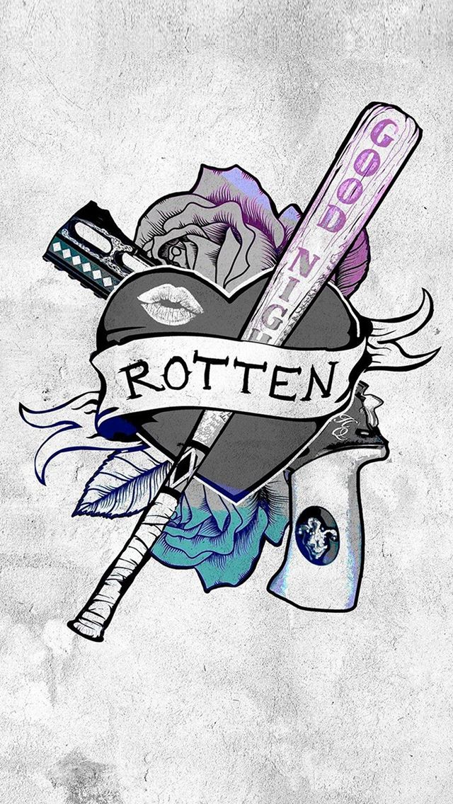 640x1136 Harley Quinn Suicide Squad Logo Hero Art Illustration - suicide squad iPhone Wallpaper