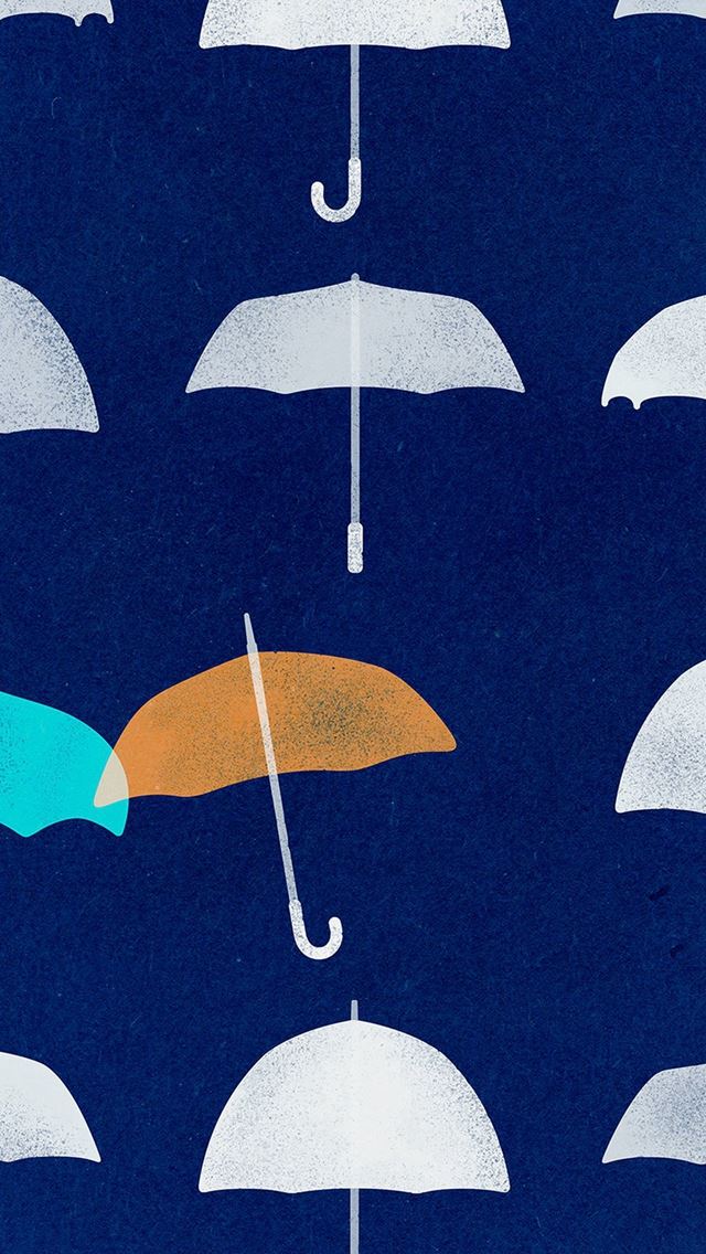 640x1136 Blue Umbrella Cute Minimal Art Disney - drawn iPhone Wallpaper