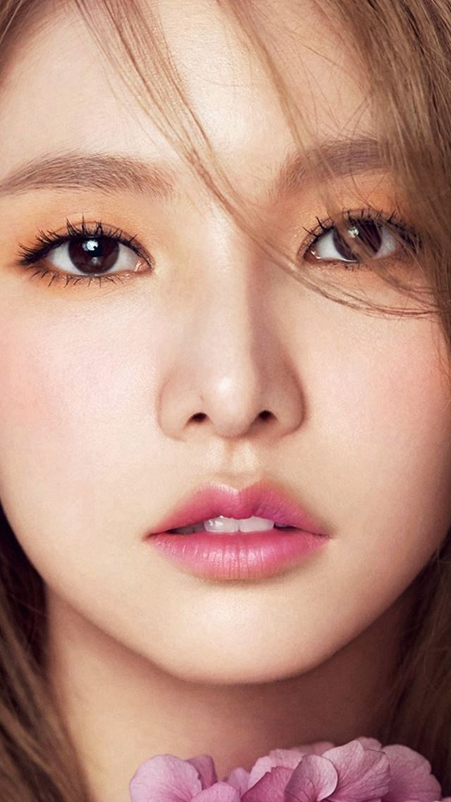 640x1136 Kpop Girl Flower Cute Pink Red - yellow iPhone Wallpaper