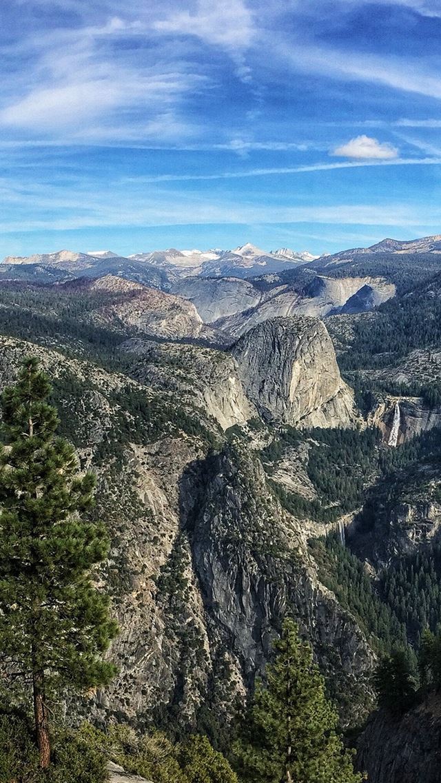 640x1136 Summer Mountain Yosemite Nature Cloud Sky - view iPhone Wallpaper