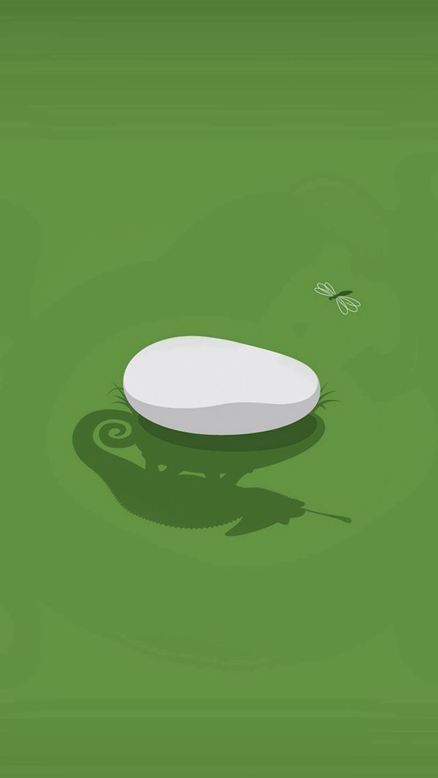640x1136 Chameleon Cute Minimal Art Illust - drawn iPhone Wallpaper