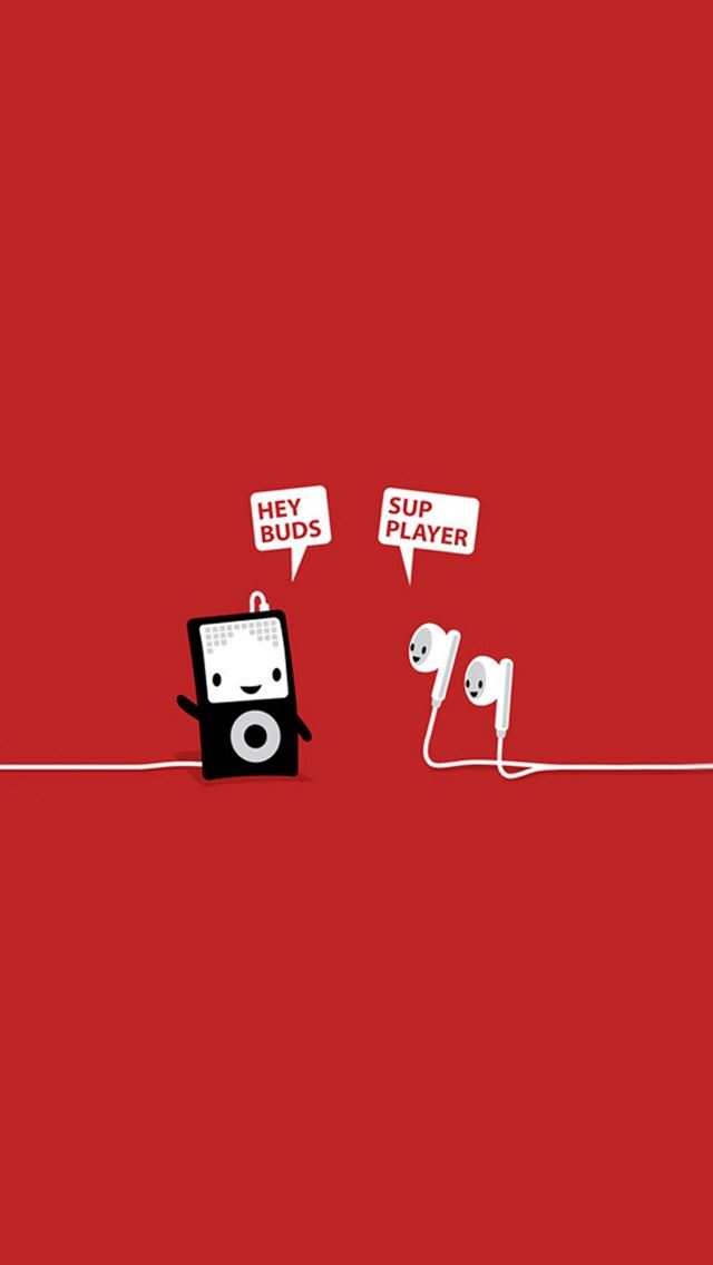 640x1136 Funny Music Headphones Player Buds - player iPhone Wallpaper