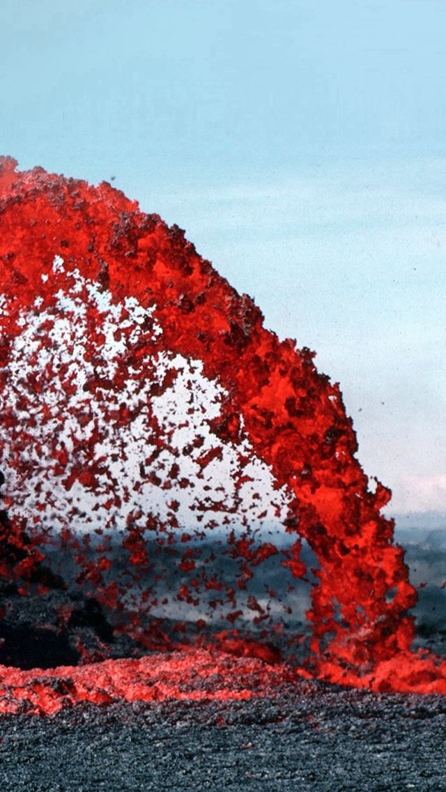 640x1136 Lava Volcanic Magma Red Nature Fire Danger Mountain - fire iPhone Wallpaper