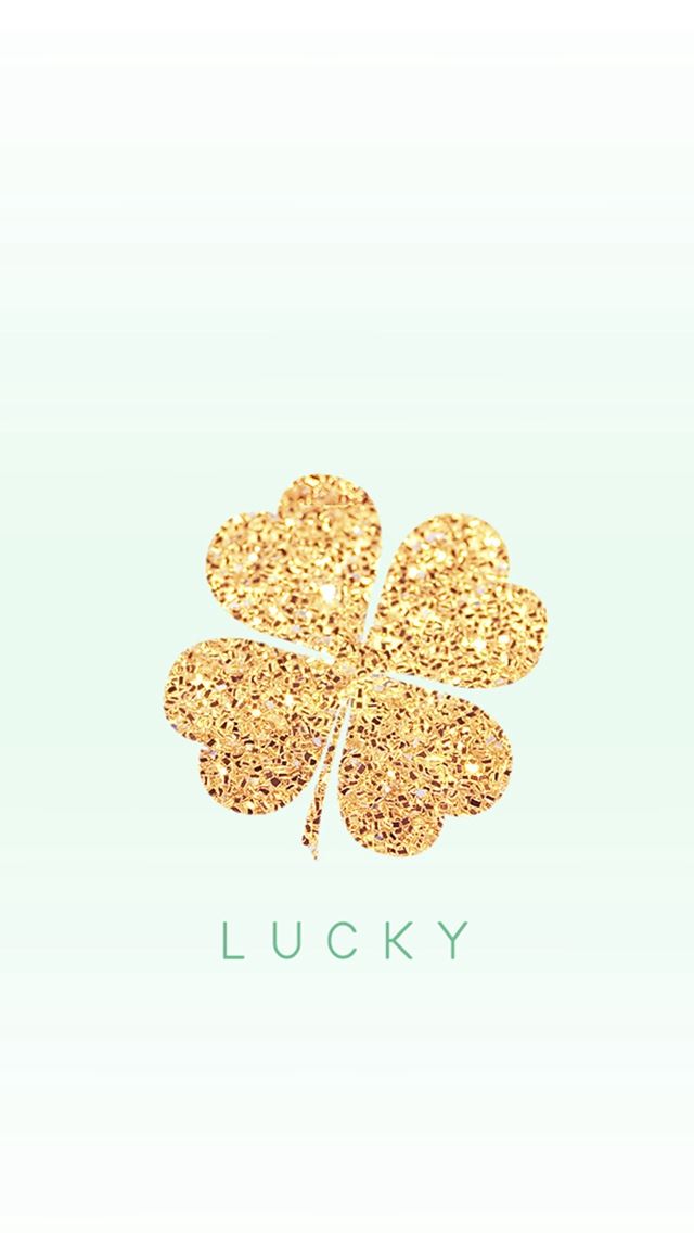 640x1136 Gold Clover Lucky Shamrock  - shiny iPhone Wallpaper