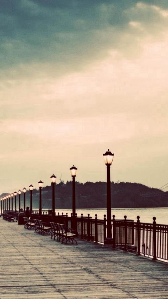 640x1136 Long Street Pier Skyscape Scenery - skyscape iPhone Wallpaper