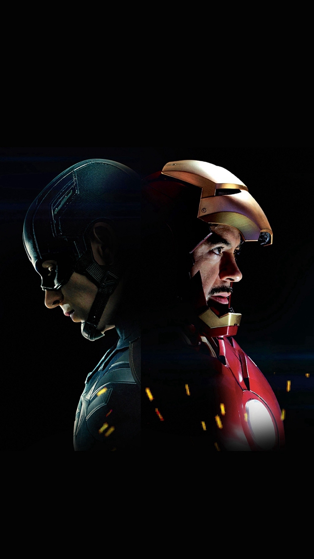 Captain America Civilwar Ironman Hero Art Illustration iPhone wallpaper 