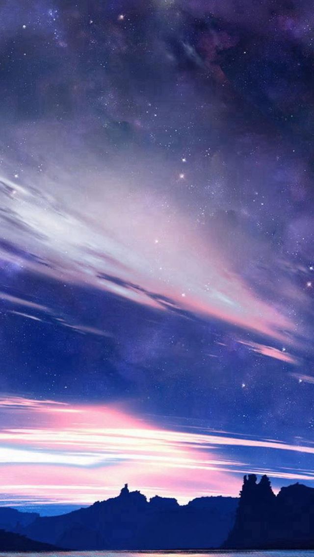 640x1136 Nature Shiny Cloudy Space View Night - shiny iPhone Wallpaper