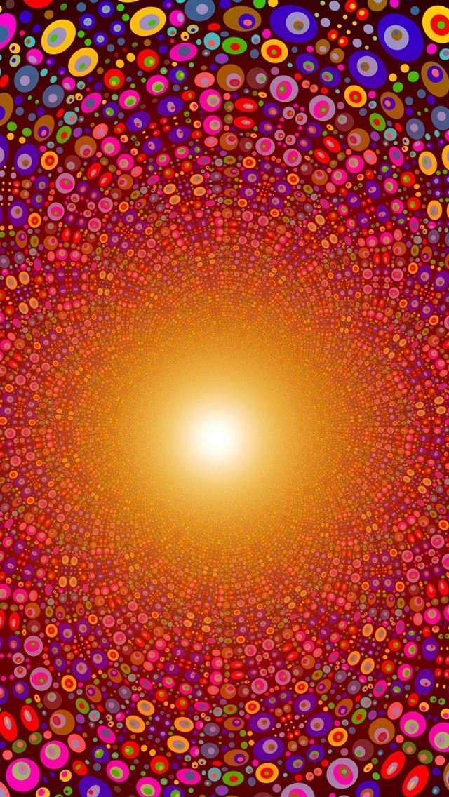 640x1136 Colorful Bright Circles Texture Line Explosion -  iPhone Wallpaper