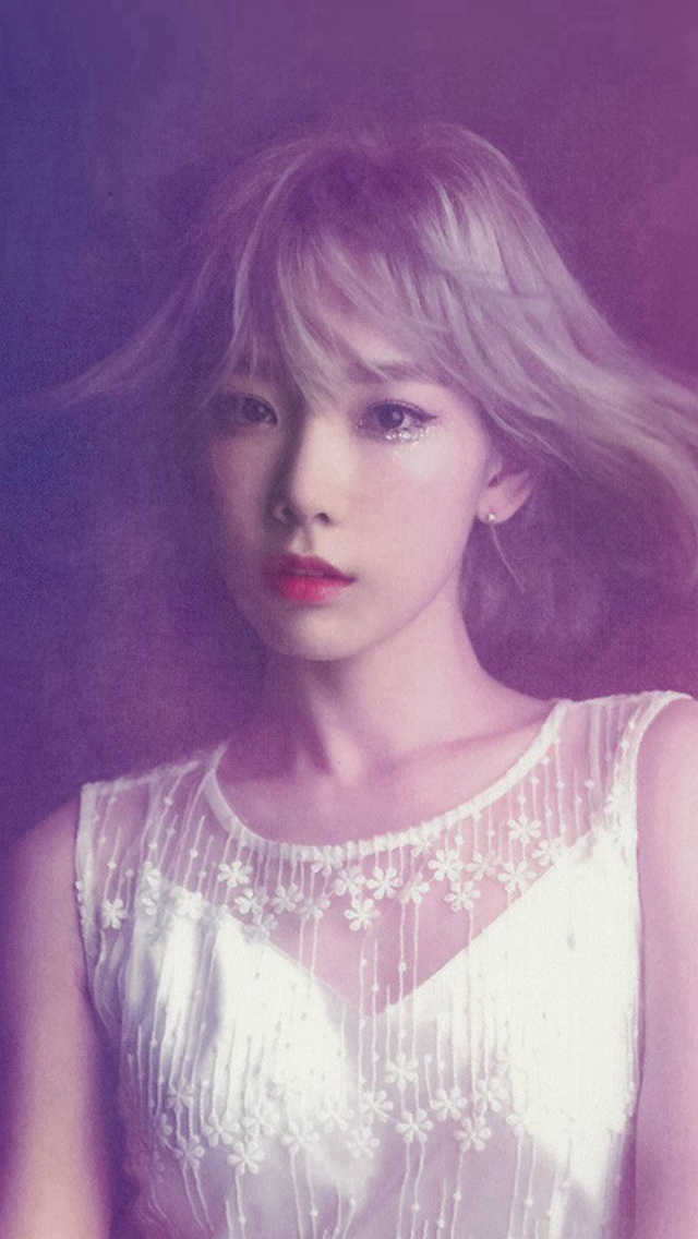 Taeyeon Snsd Kpop Girl Purple Pink Iphone Wallpapers Free Download