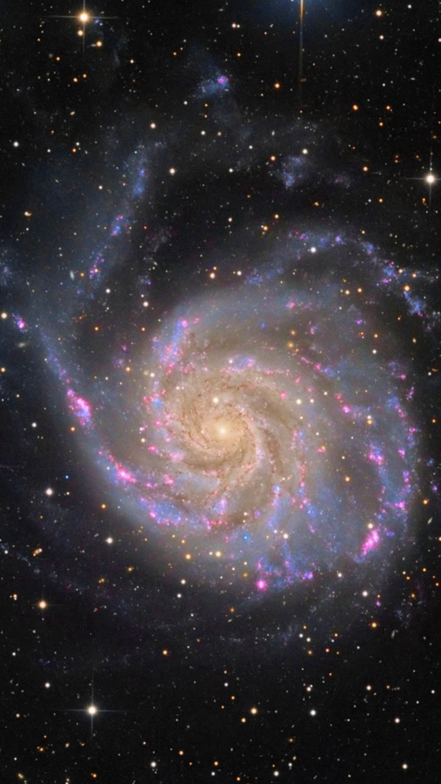 Dark Shiny Space Beautiful Nebula Circle iPhone wallpaper 