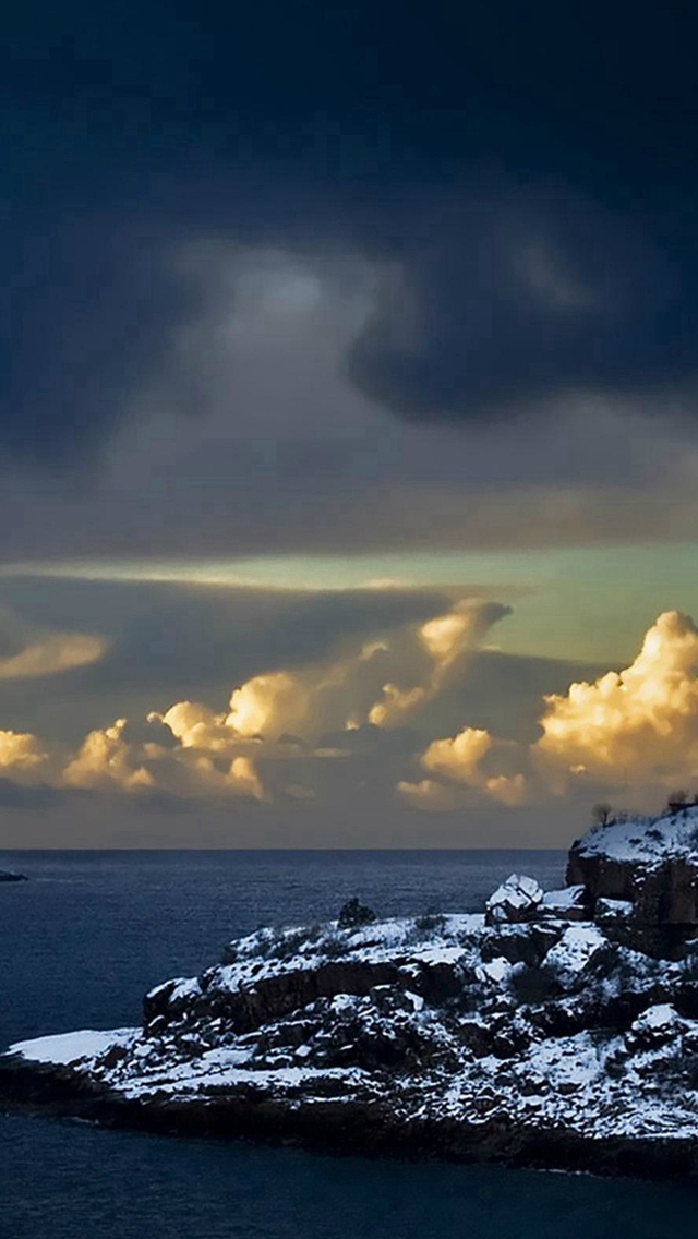 Coastal Landscape At Dusk iPhone wallpaper 