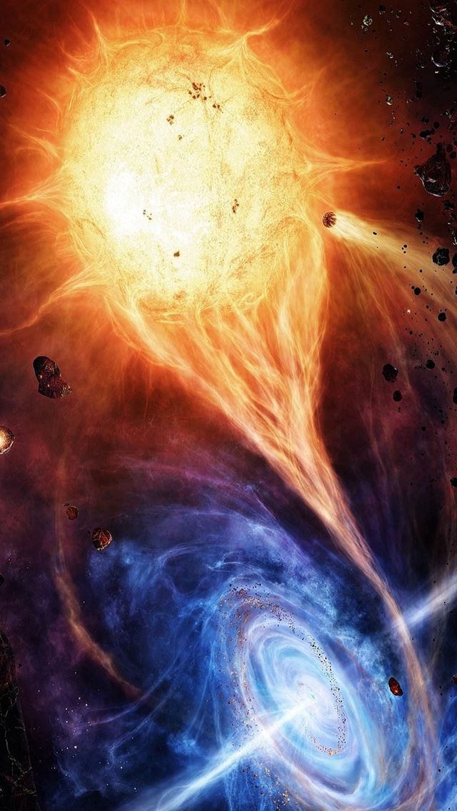 640x1136 Vortex Red And Blue Space Explosion - explosion iPhone Wallpaper