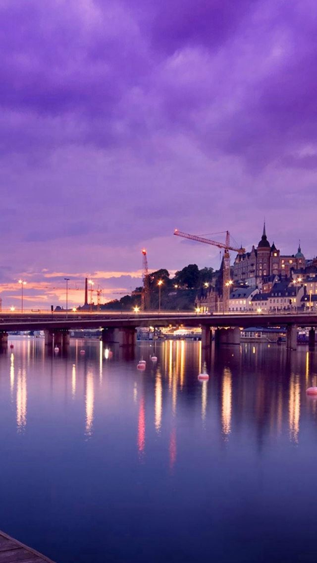 640x1136 Sunset Scene In Stockholm - stockholm iPhone Wallpaper