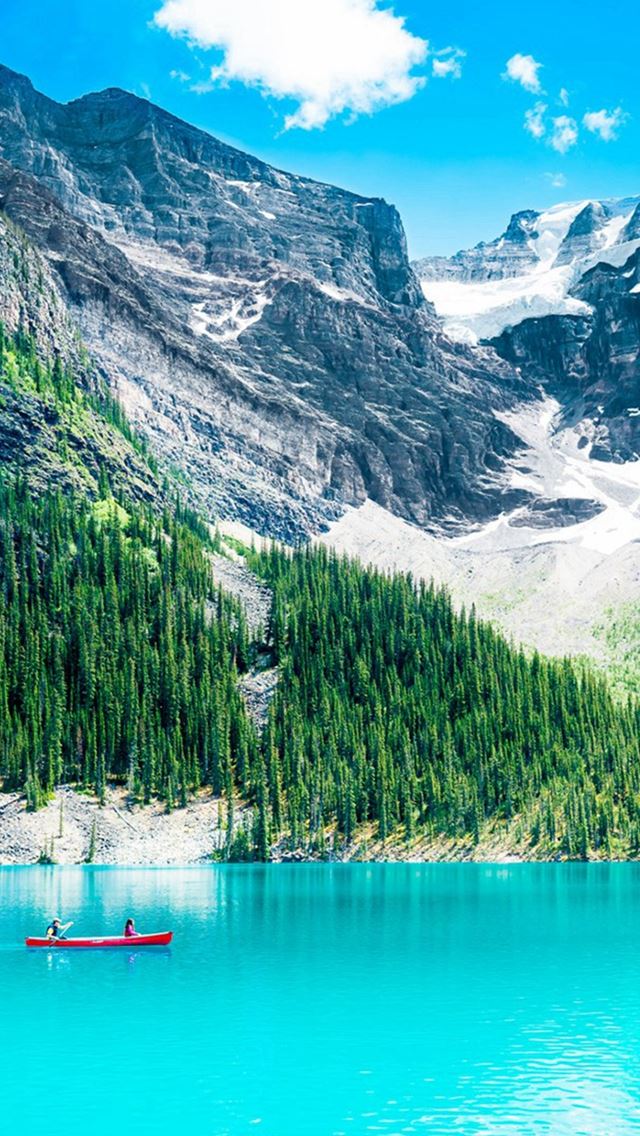 640x1136 Pure Clear Lake Mountain Scenery - lake iPhone Wallpaper