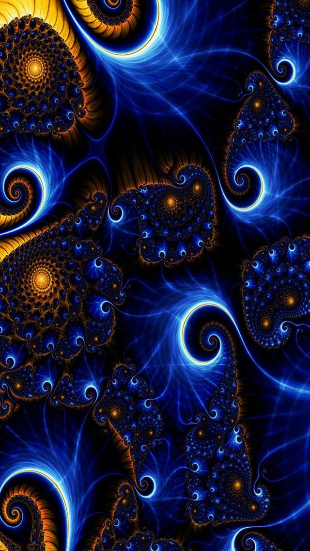 640x1136 Abstract Blue And Yellow Pattern - shiny iPhone Wallpaper