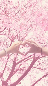 Blossom Love Finger Shape Romantic wallpaper