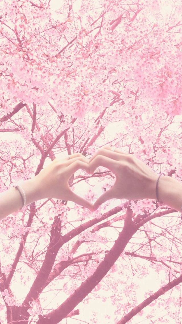 640x1136 Blossom Love Finger Shape Romantic - blossom iPhone Wallpaper