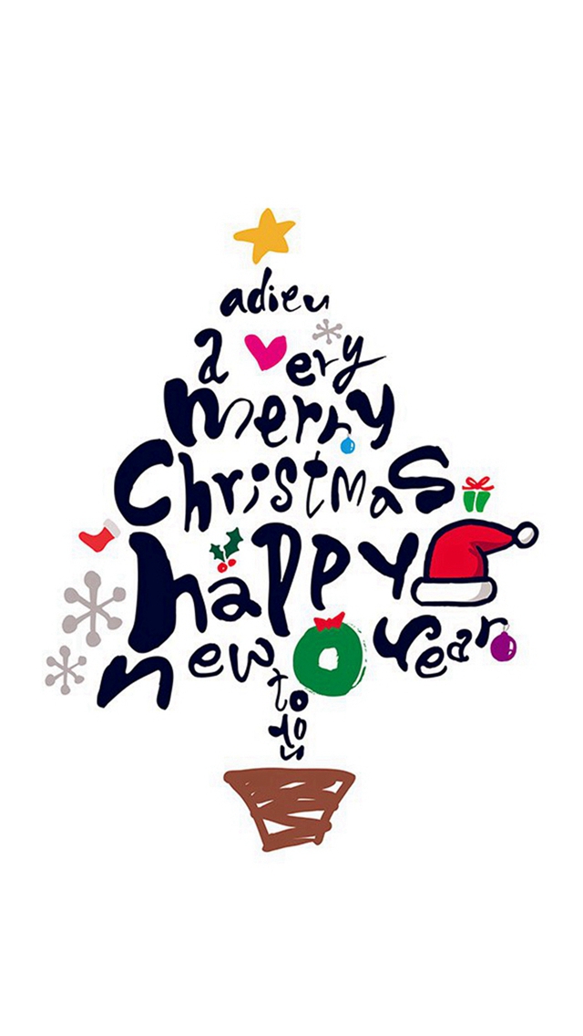 Tree Holiday Christmas Illustration Art iPhone wallpaper 
