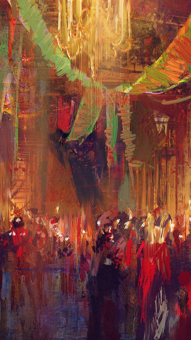 640x1136 Wadim Kashin Illustration Art Concept Paint Red - yellow iPhone Wallpaper