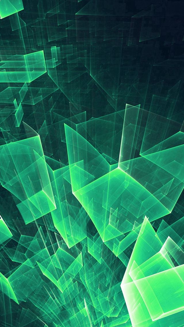 640x1136 Abstract Blue Green Cube Pattern - cube iPhone Wallpaper