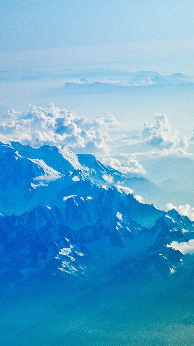 640x1136 Mountain Snow Winter Blue White Nature Cloud - beautiful iPhone Wallpaper