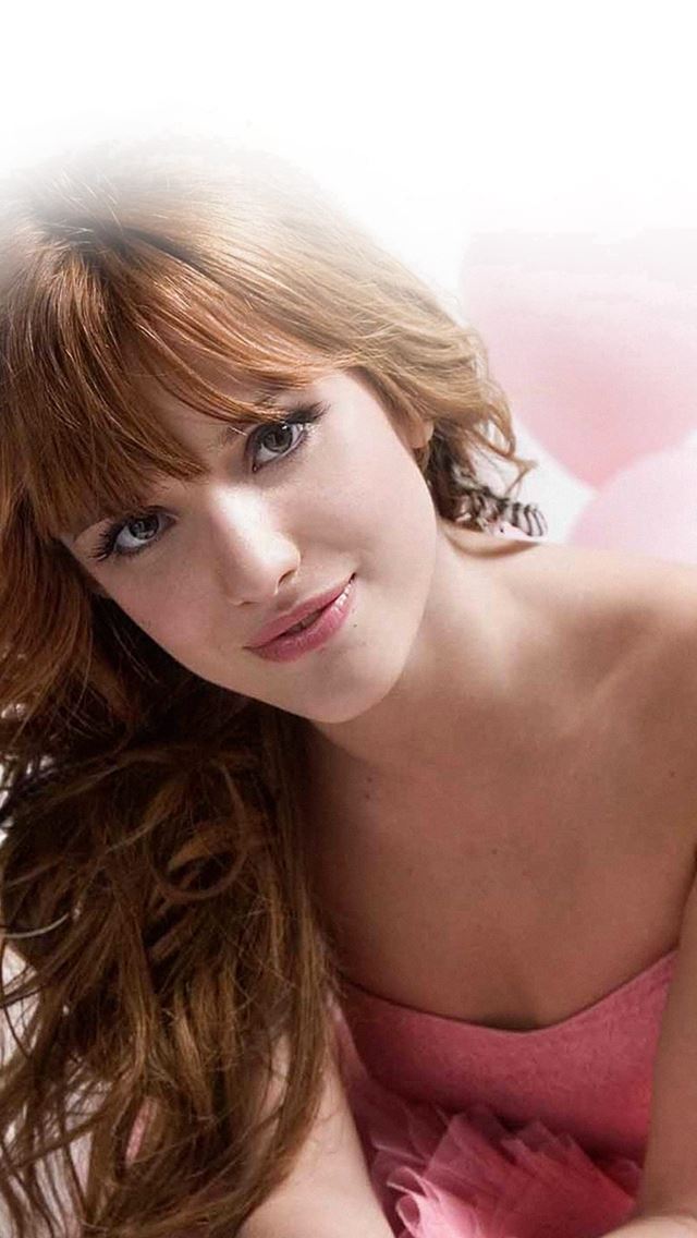 640x1136 Bella Thorne Pink Dress Smile -  iPhone Wallpaper