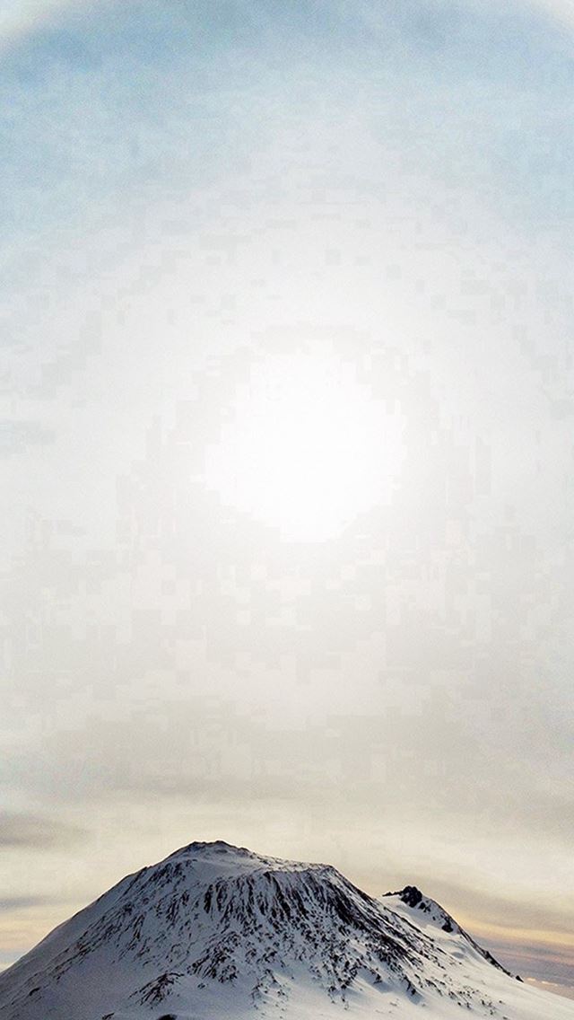 640x1136 Mountain Wonderful Snow Winter Halo Sky White - halo iPhone Wallpaper