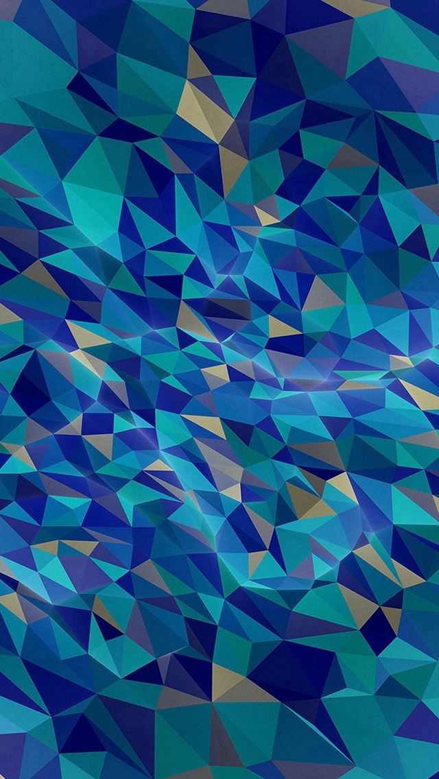 640x1136 Metaphysics Art Blue Polygon Pattern - blue iPhone Wallpaper
