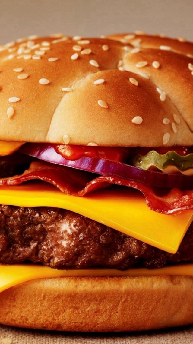 640x1136 Cheeseburger Yummy Delicious Food - yellow iPhone Wallpaper