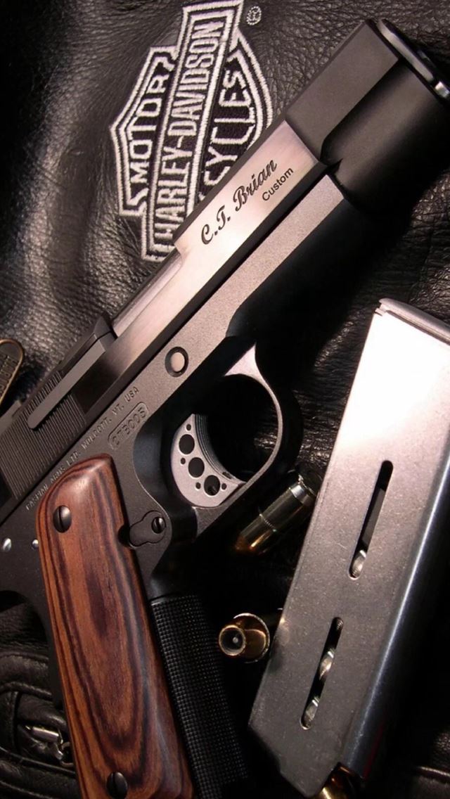 640x1136 Military Weapon Gun Leather Clothing - leather iPhone Wallpaper