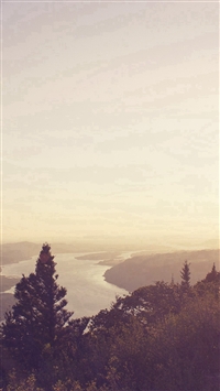 Mountain View Nature River Sky Shine Summer Flare wallpaper