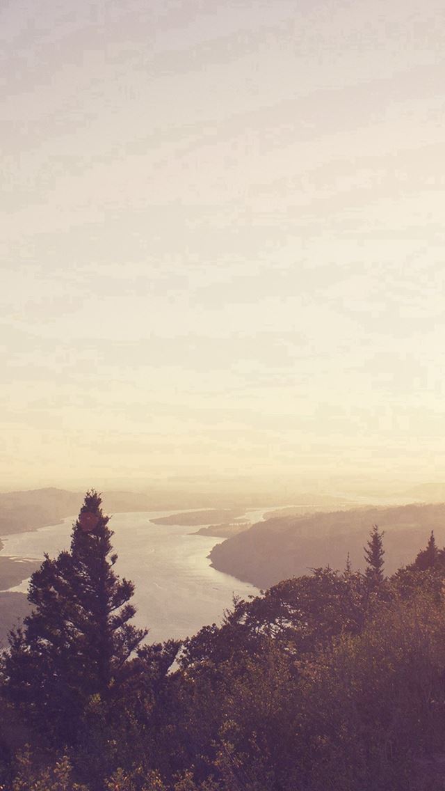 640x1136 Mountain View Nature River Sky Shine Summer Flare - white iPhone Wallpaper