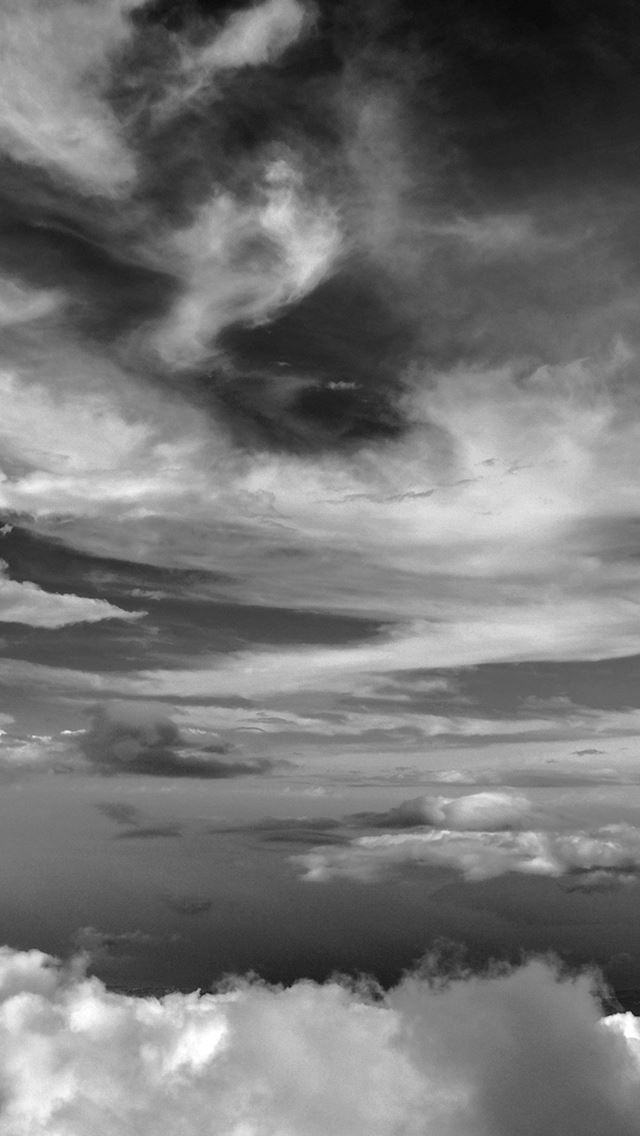 640x1136 Cloud Sky Nature Dark Bw - sky iPhone Wallpaper