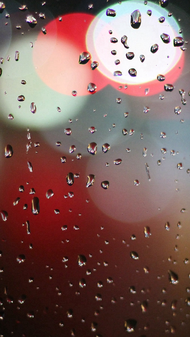 Bokeh Rain Night Window Pattern Background iPhone wallpaper 