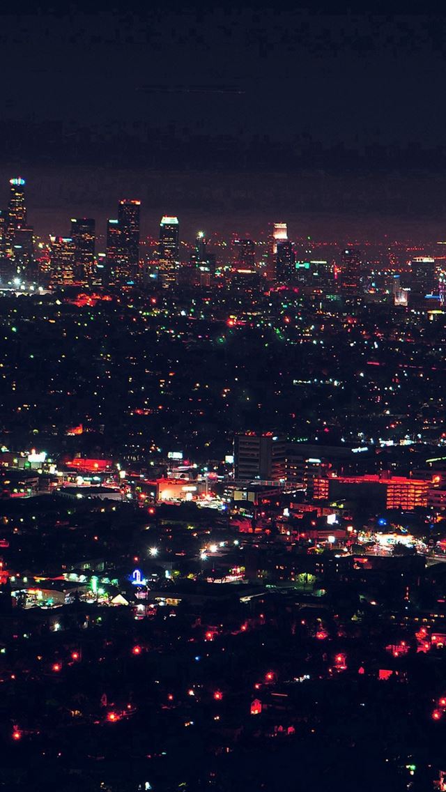 640x1136 City View Night Light Red - buildings iPhone Wallpaper