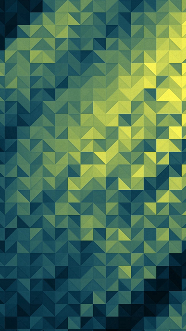 Polygon Dark Triangle Background Green Pattern iPhone wallpaper 