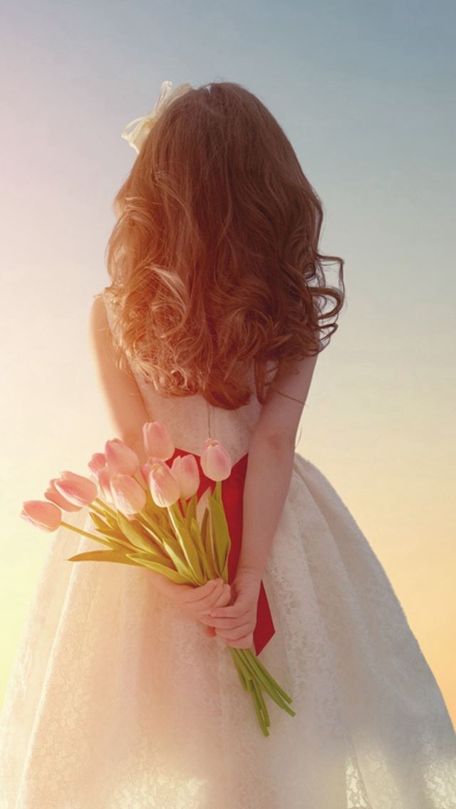 1284x2778 Romantic Girl And Rose - romantic iPhone Wallpaper
