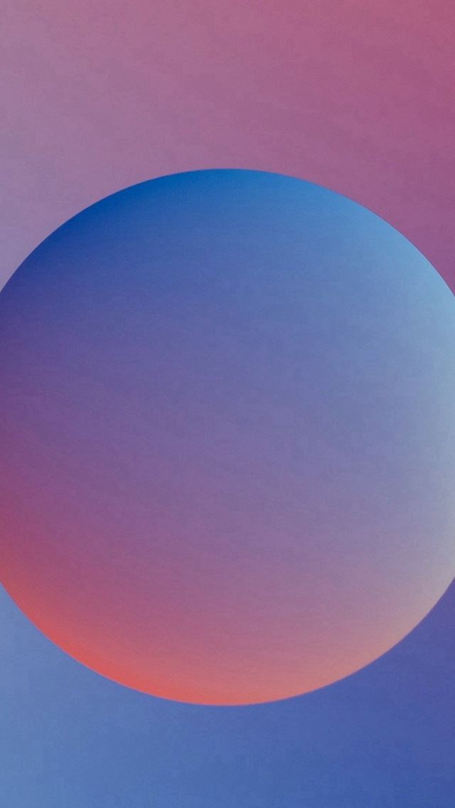 640x1136 Minimal Ball Gradation Red Blue Illustration Art - minimal iPhone Wallpaper
