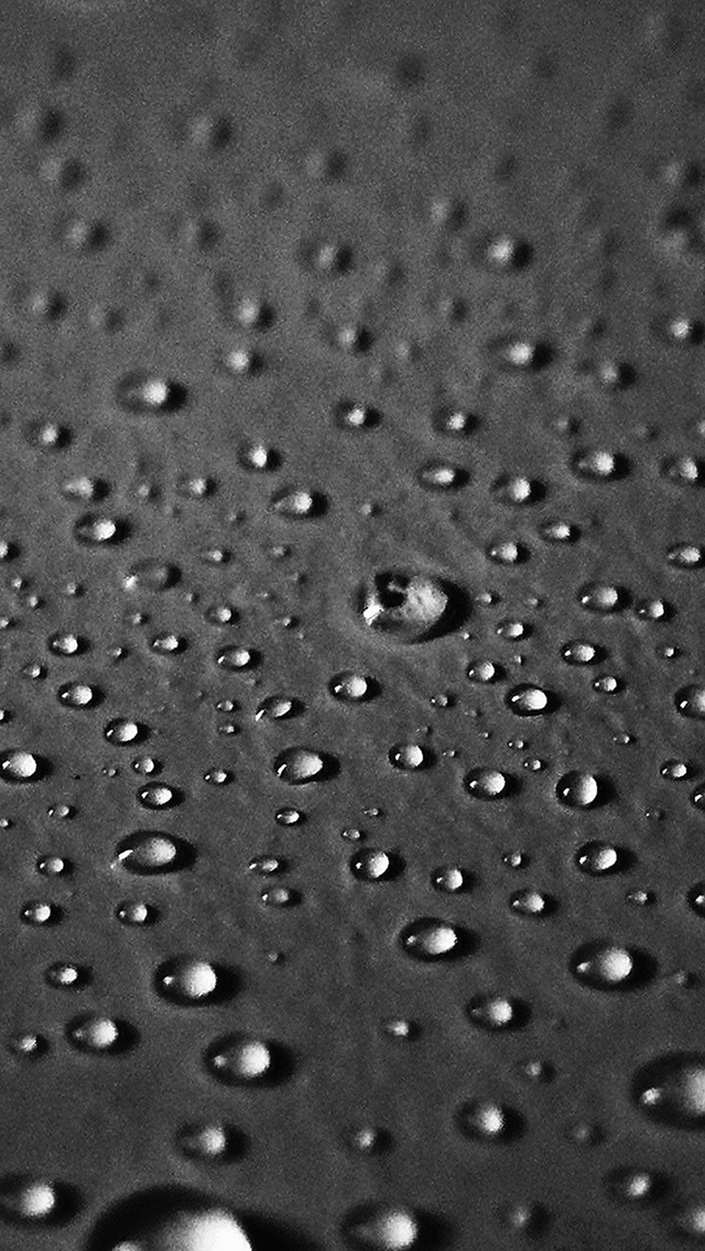 Waterdrop Dark Bw Rain Pattern iPhone Wallpapers Free Download