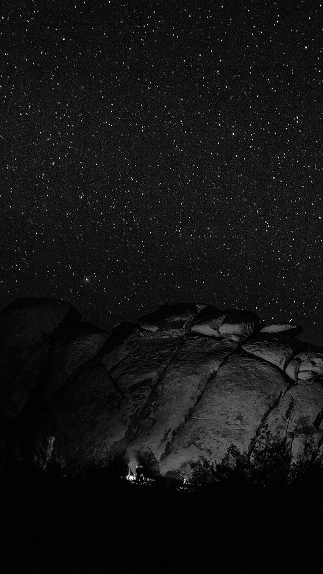 640x1136 Mystery Rock Night Sky Star Nature Dark - mountain iPhone Wallpaper