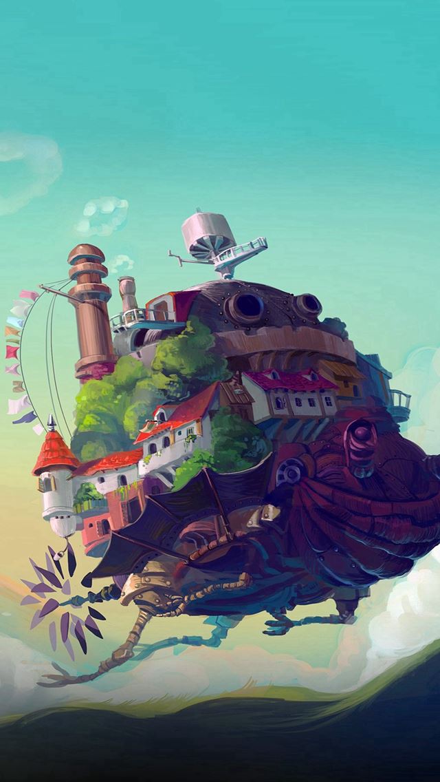 640x1136 Castle Anime Peace Art Illustration - castle iPhone Wallpaper