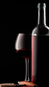 Red Wine Glass Bottle And Corkscrew wallpaper