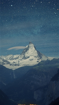 Switzerland Alps Mountains Night Beautiful Landscape wallpaper