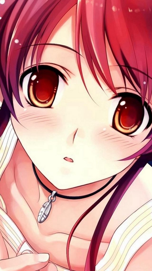 640x1136 Girl Anime Eyes Depth Space Background Honesty - poor iPhone Wallpaper