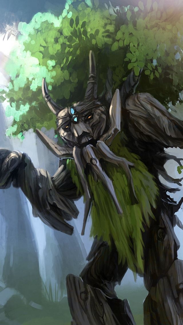 640x1136 Dota 2 Treant Protector Trees Art - treant iPhone Wallpaper